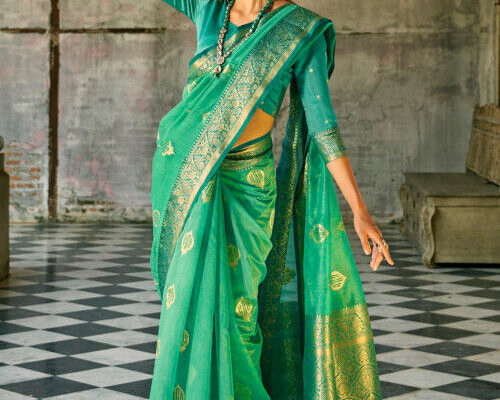 green colour saree