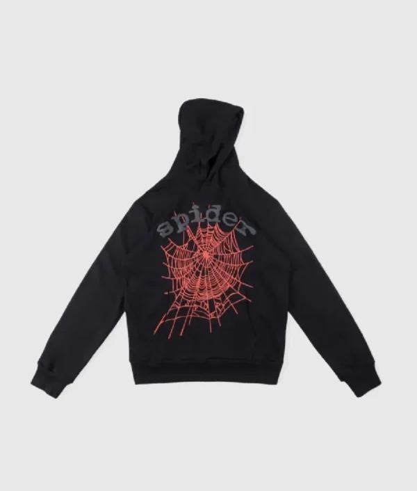 spider black hoodie