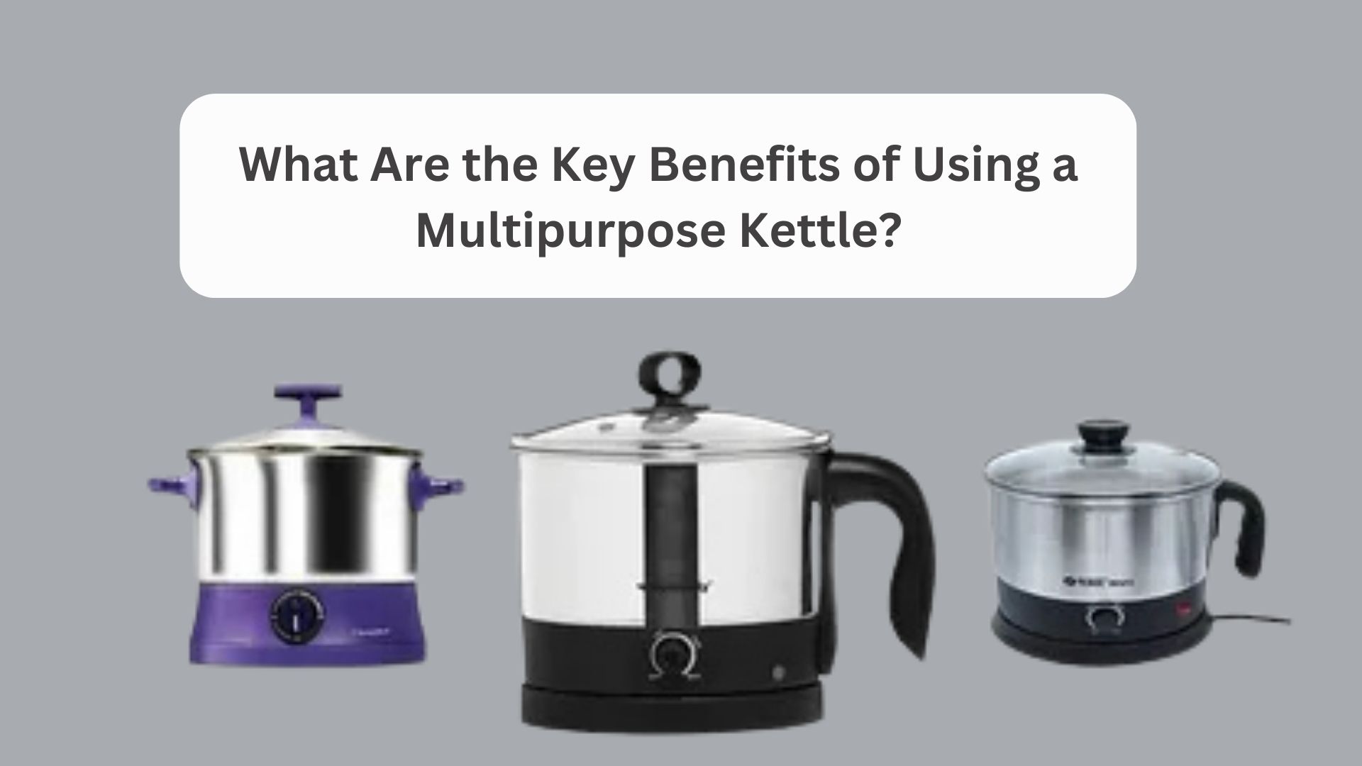 What Are the Key Benefits of Using a Multipurpose Kettle