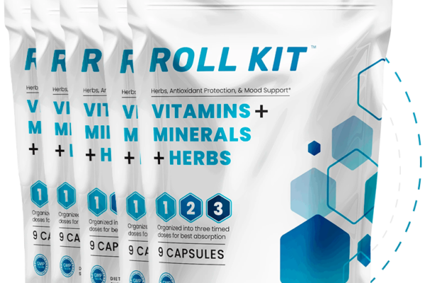 Roll Kit rave hydration packs featuring vitamins, minerals, and herbs, designed for antioxidant protection and mood support. Each pack contains 9 capsules, organized into three timed doses for optimal absorption.